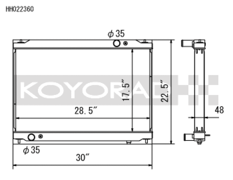 Koyo — Koyo 09-13 Nissan GT-R 3.8L (AT) Radiator
Racing Radiator