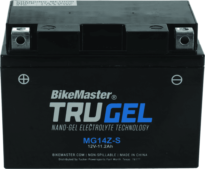 BikeMaster — MG14Z-S Battery, 151mm L x 87mm W x 110mm H, 170 CCA