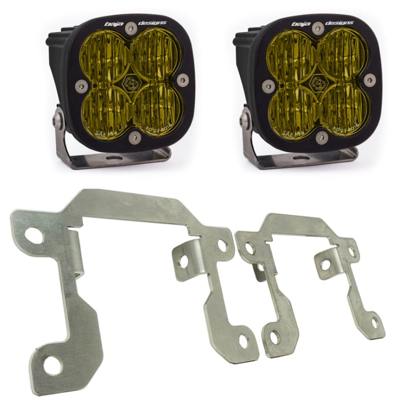 Baja Designs — Baja Designs 2019+ Ranger Fog Light Squadron Amber Fog Pocket Kit