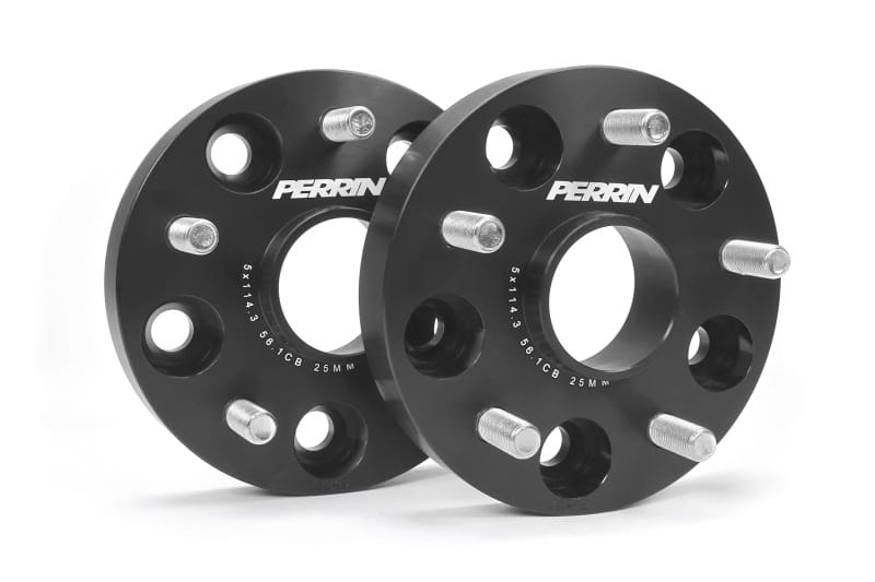 Perrin Performance — PERRIN Subaru 25mm Wheel Spacers 5x114.3 BP w/56mm Hub - Black