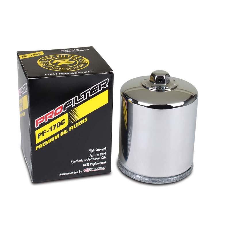 ProFilter — ProFilter Harley Spin-On Chrome Various Performance Oil Filter - Single