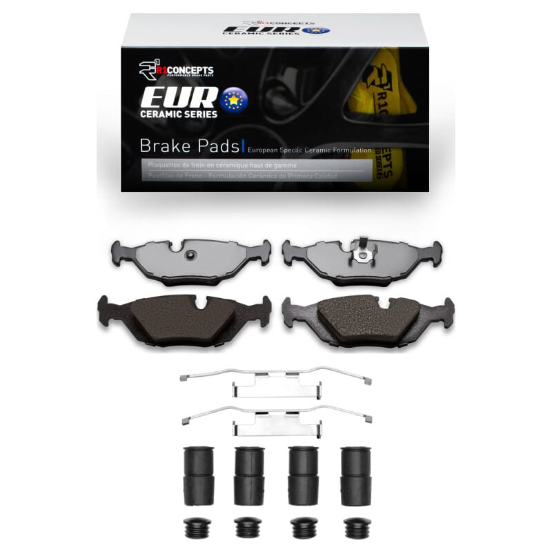 R1 Concepts — R1 1981-1991 BMW 325E Rear R1 Euro Ceramic Pads & Hardware Kit
R1 Euro Ceramic Pads