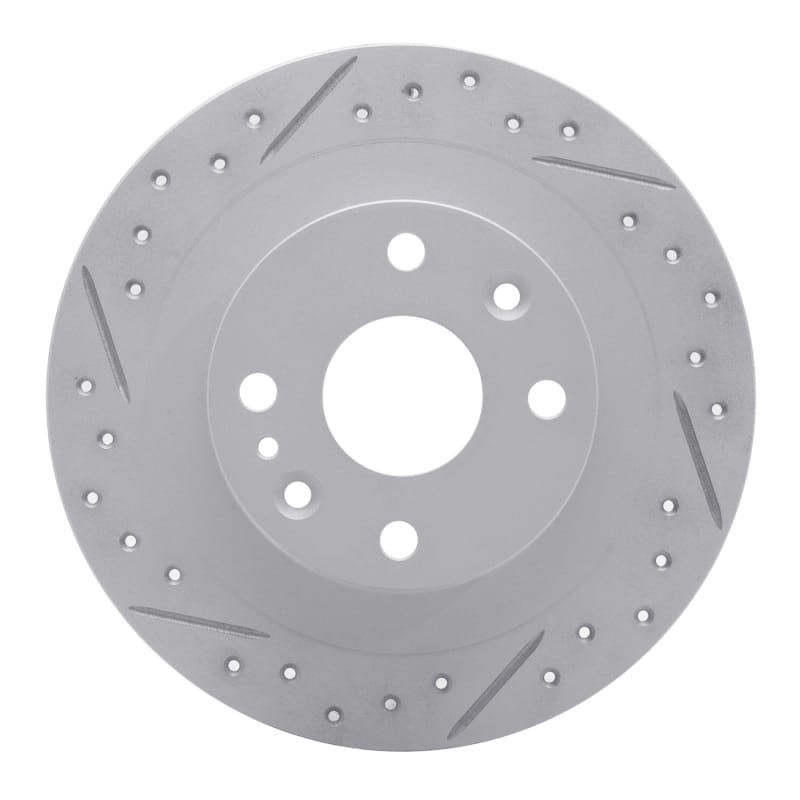 R1 Concepts — R1 90-03 Ford Escort Rear Left Drilled & Slotted Geo-Carbon Rotor