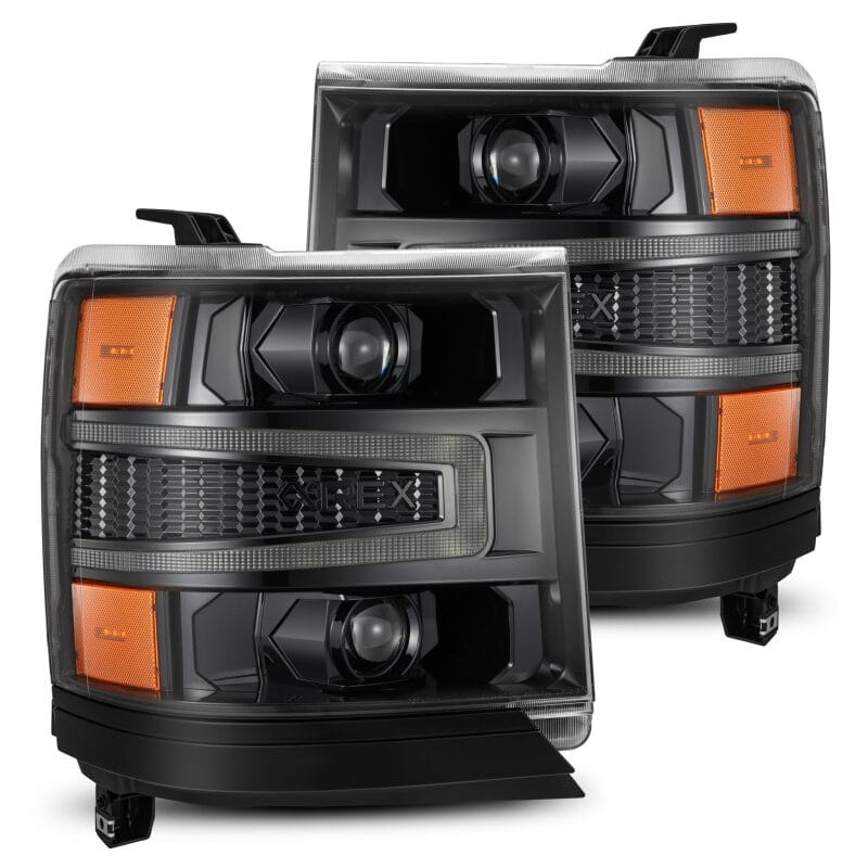 AlphaRex — AlphaRex 16-18 Chevy 1500HD LUXX LED Proj Headlights Alpha-BK w/Seq Atv Lgt / SeqSig (Req PN 810023)
Projector Headlights