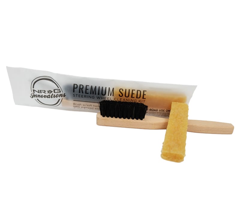NRG — NRG Suede Steering Wheel Cleaning Kit- Including Eraser and Horse Brush