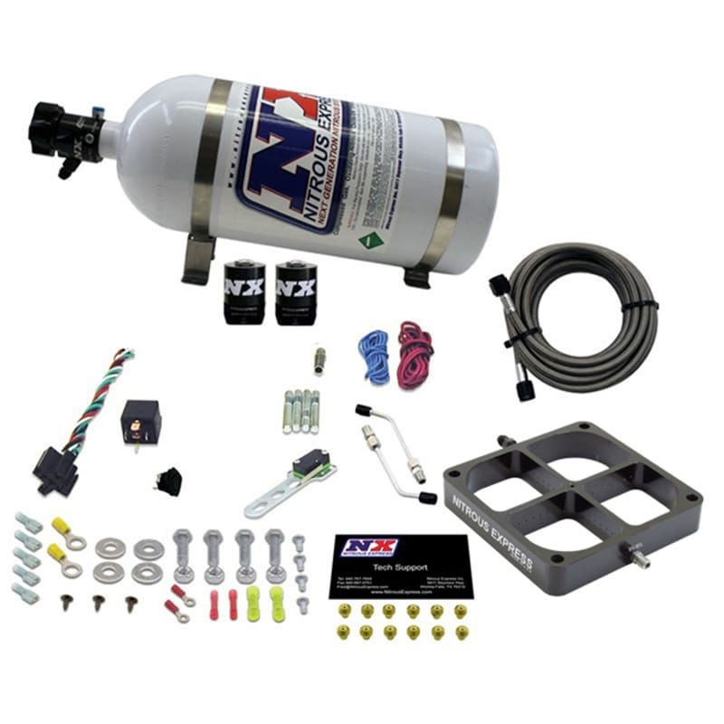 Nitrous Express — Nitrous Express Single Entry Crossbar 8500 Based Throttle Body Nitrous Kit w/10lb Bottle
Injection System Kit
N2OSys