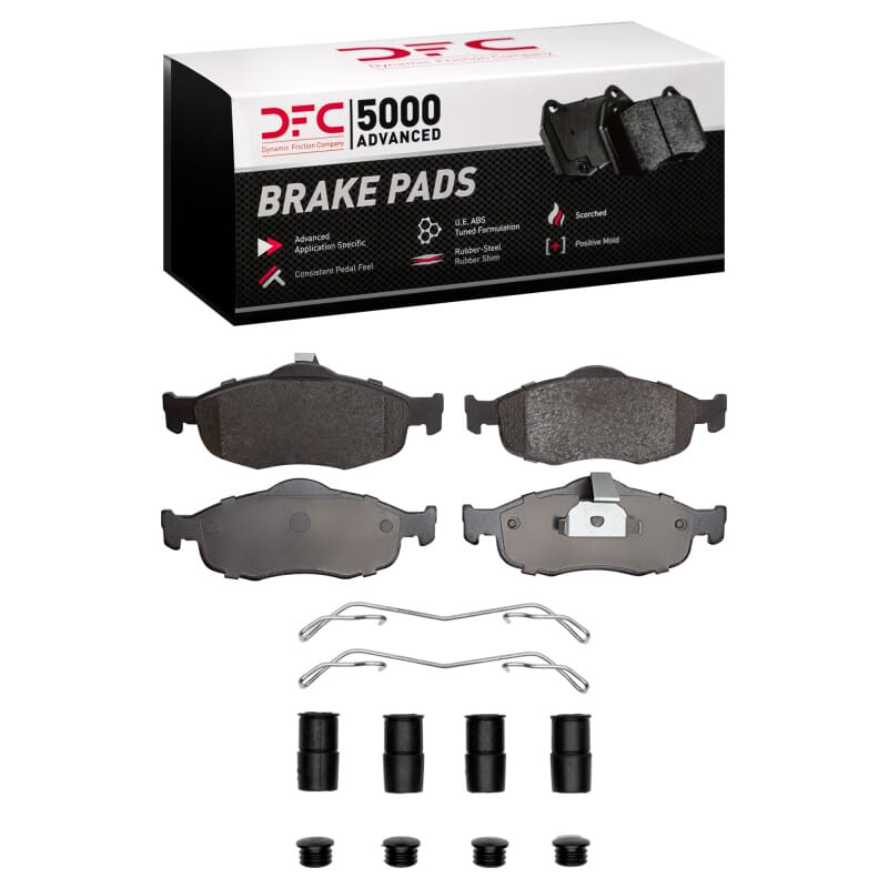 DFC — DFC 95-04 Ford Contour Front 5000 Advanced Low Metallic Brake Pads and Hardware Kit
DFC Brake Pad Set