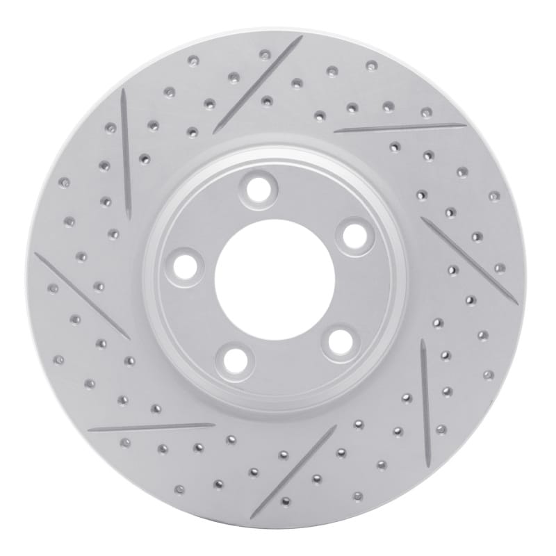 R1 Concepts — R1 00-06 Ford Thunderbird Front Left Drilled & Slotted Geo-Carbon Rotor