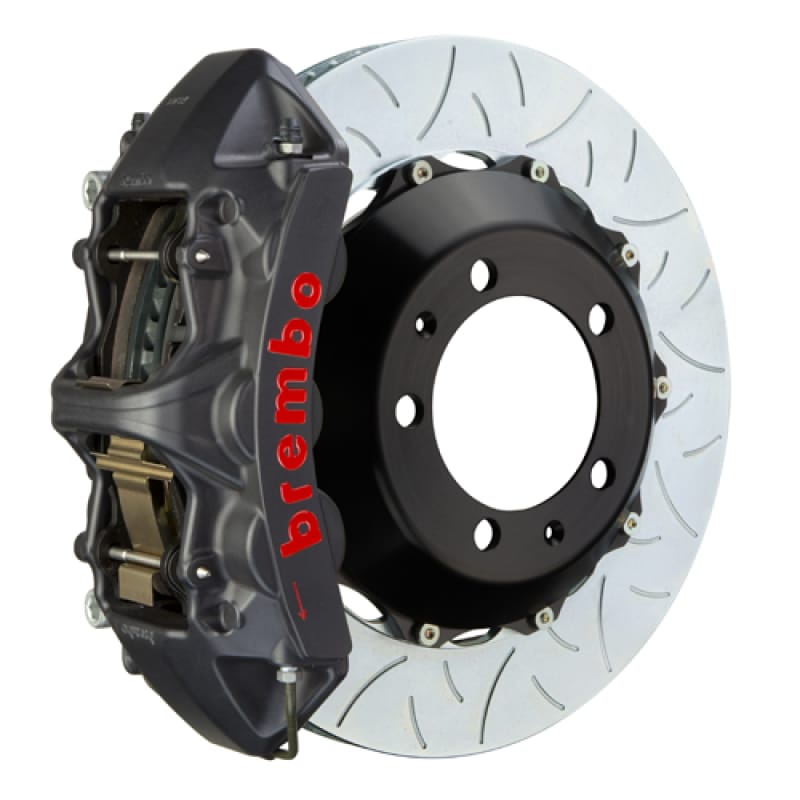 Brembo — Brembo 03-06 G35 Sedan/03-08 350Z Fr GTS BBK 6 Pist Cast 355x32 2pc Rotor Slotted Type3-Black HA
