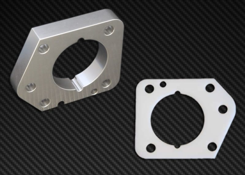 Torque Solution — Torque Solution Throttle Body Spacer (Silver): Honda Civic LX/EX/DX 2006-2011
