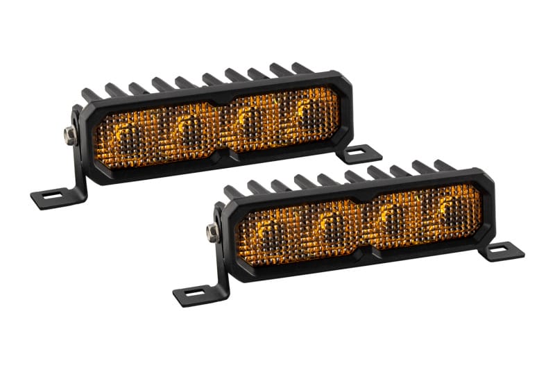 Diode Dynamics — Diode Dynamics SS6 Sport Yellow Flood Standard ABL (pair) 3000K