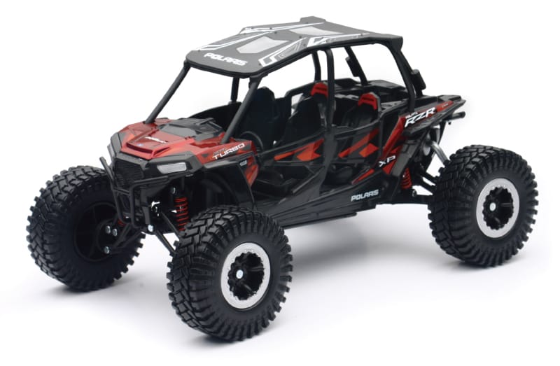 New Ray Toys — New Ray Toys Polaris RZR XP4 Rock Crawler (Titanium Metallic)/ Scale - 1:18