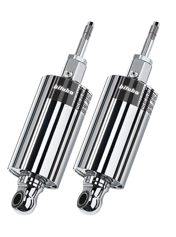 Bitubo Suspension — Bitubo HMG1 Twinshocks Adjustable: Spring Preload, Compression, Length, Black Spring