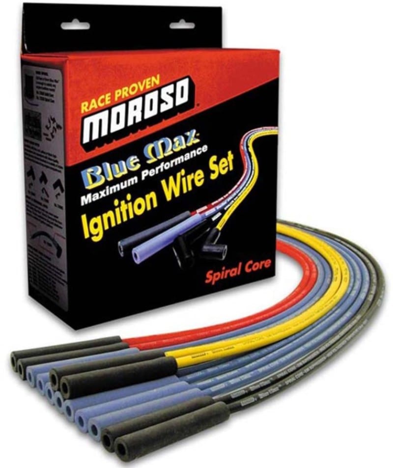 Moroso — Moroso Universal Ignition Wire Set - Blue Max - Spiral Core - Unsleeved - Straight - Black