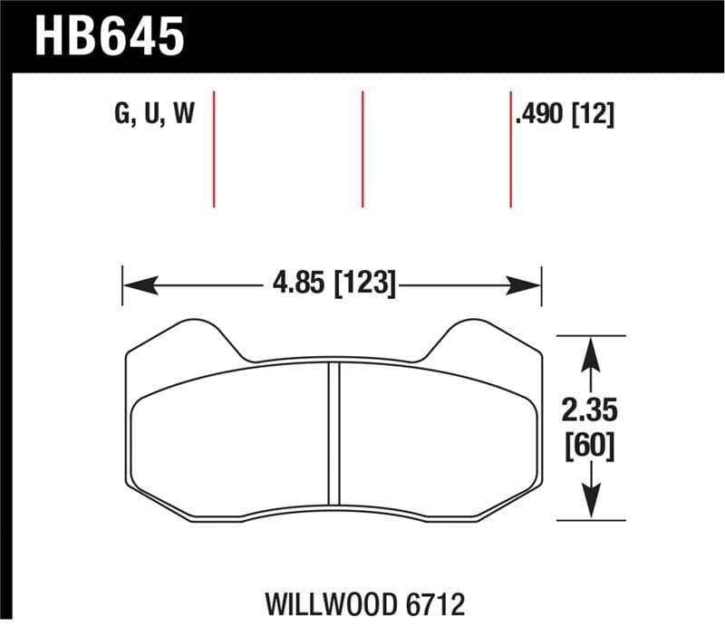 Hawk Performance — Hawk Wilwood Type 6712 DTC-60 Brake Pads
Disc Brake Pad