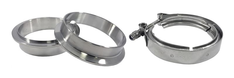 Torque Solution — Torque Solution Stainless Steel V-Band Clamp & Flange Kit - 2in (50mm)