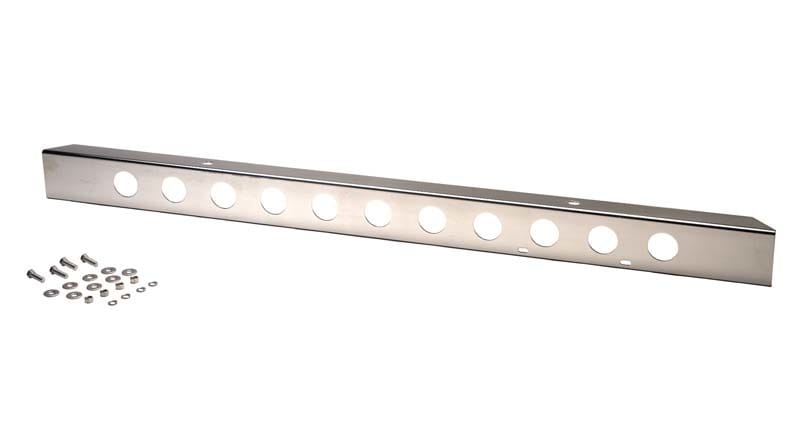 Kentrol — Kentrol 45-86 Jeep CJ 54 Inch Front Bumper with holes - Polished Silver