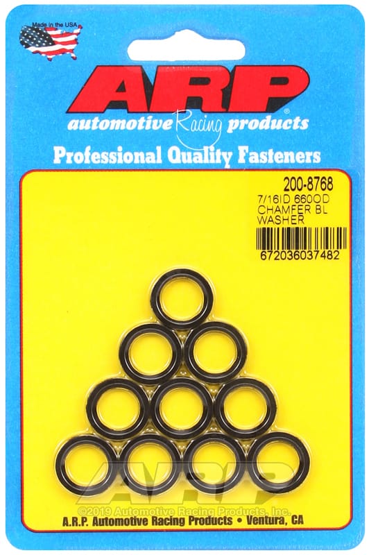 ARP — ARP 8740 Chrome Moly 7/16in x .660 x .120 Black Chamfer Washer - 10 Pack