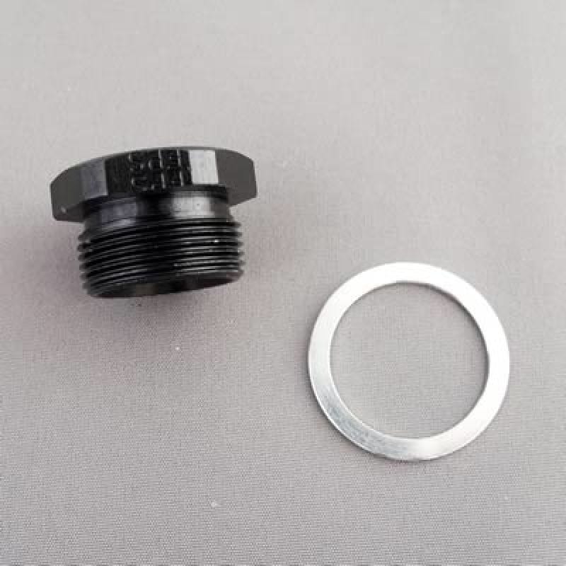 Fragola — Fragola 9/16-24 Demon Inlet Plug - Blank - Black
