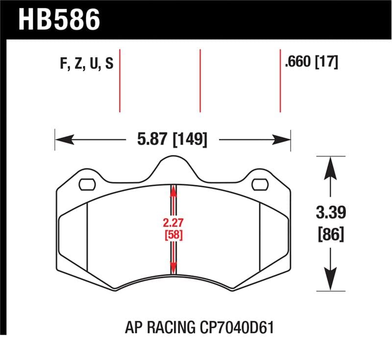 Hawk Performance — Hawk AP Racing CP7040 DTC-70 Race Brake Pads
Disc Brake Pad
