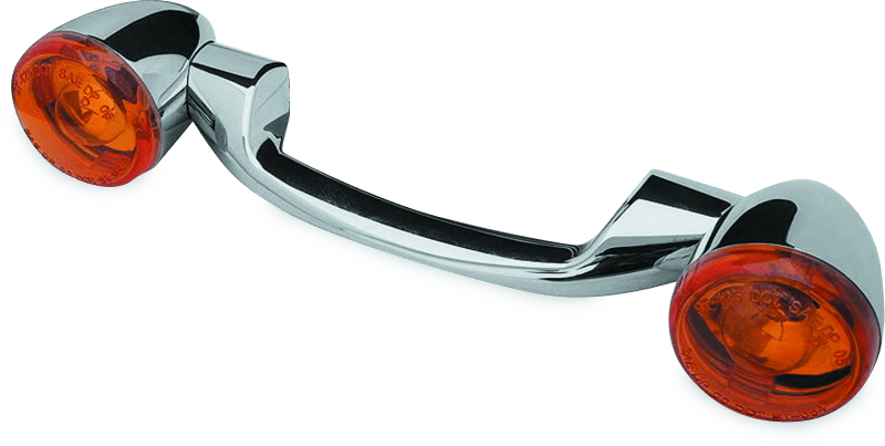 Bikers Choice — Bikers Choice 91-08 Touring 86-17 FLST Narrow Chrome Rear Turn Signal Bar Kit W/Amber Lens