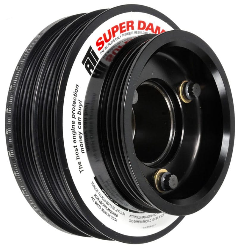 ATI — ATI Damper - 5.67in - Alum - (2) 4 Grv - Nissan RB26 - R32 Only - 1Pc - w/Power Steering Pulley