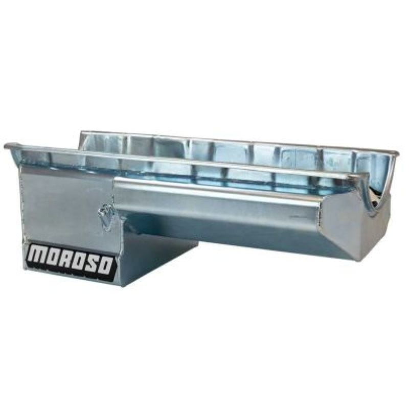 Moroso — Moroso BBC Gen V/VI Drag Race Steel Oil Pan - Clear Zinc