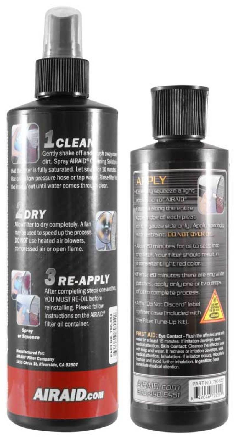 Airaid — Airaid Renew Kit - 12oz Cleaner / 8oz Squeeze Oil
Air Filter Cleaning
Cleaner