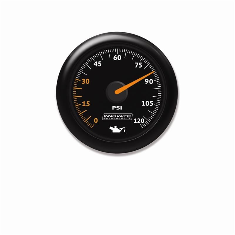 Innovate Motorsports — MTX Analog, Oil Pressure Gauge Kit, Black Dial