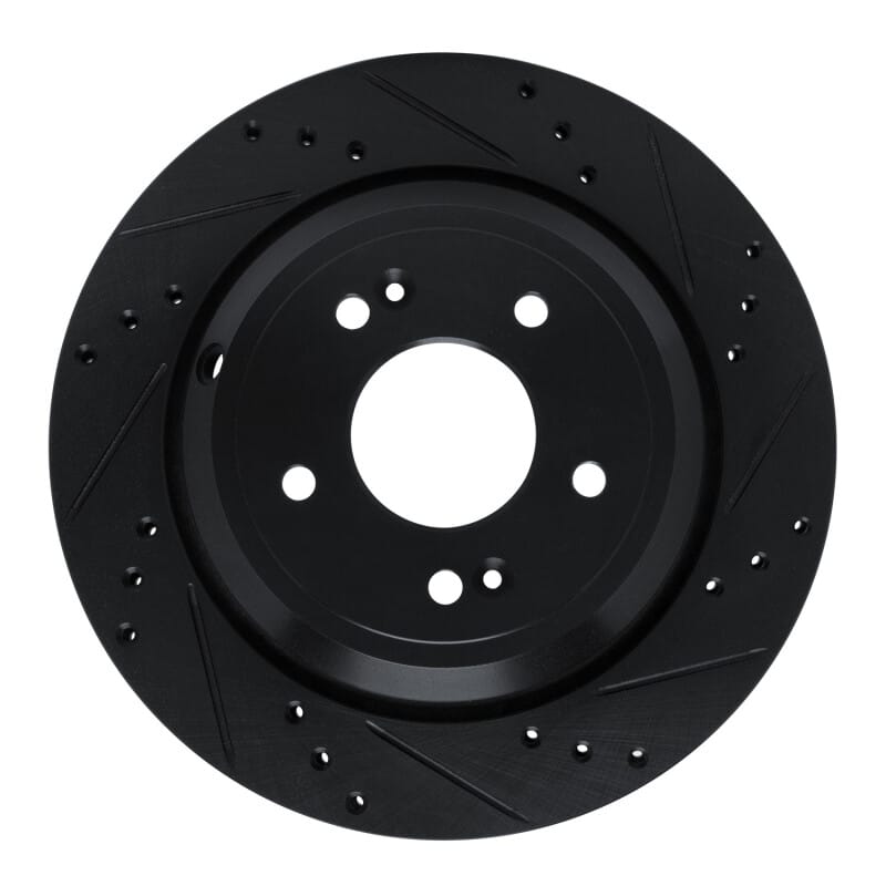 R1 Concepts — R1 11-17 Hyundai Equus Rear Right Drilled & Slotted Black Brake Rotor
R1 Brake Rotor Drill