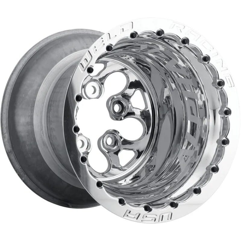 Weld — Weld Alpha-1 15x13 / 5x4.5 BP / 4in BS Polished Wheel - Polished Double Beadlock MT