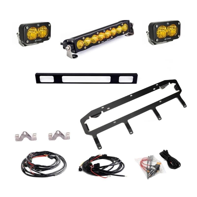 Baja Designs — Baja Designs 2025 Toyota 4Runner TRD 10in Pro S2 Pro Grille Light Replacement Kit - Amber