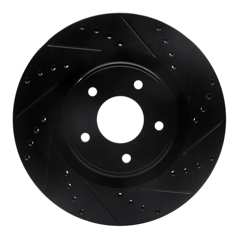 R1 Concepts — R1 2013-2025 Infiniti Q60 Front Right Drilled & Slotted Black Brake Rotor
R1 Brake Rotor Drill