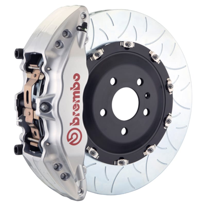Brembo — Brembo 14-18 1500 Sierra Exc Alum Fr Knuckl Fr GT BBK 6Pis Cast 2pc 380x34 2pc Rtr Slot Type3-Silv