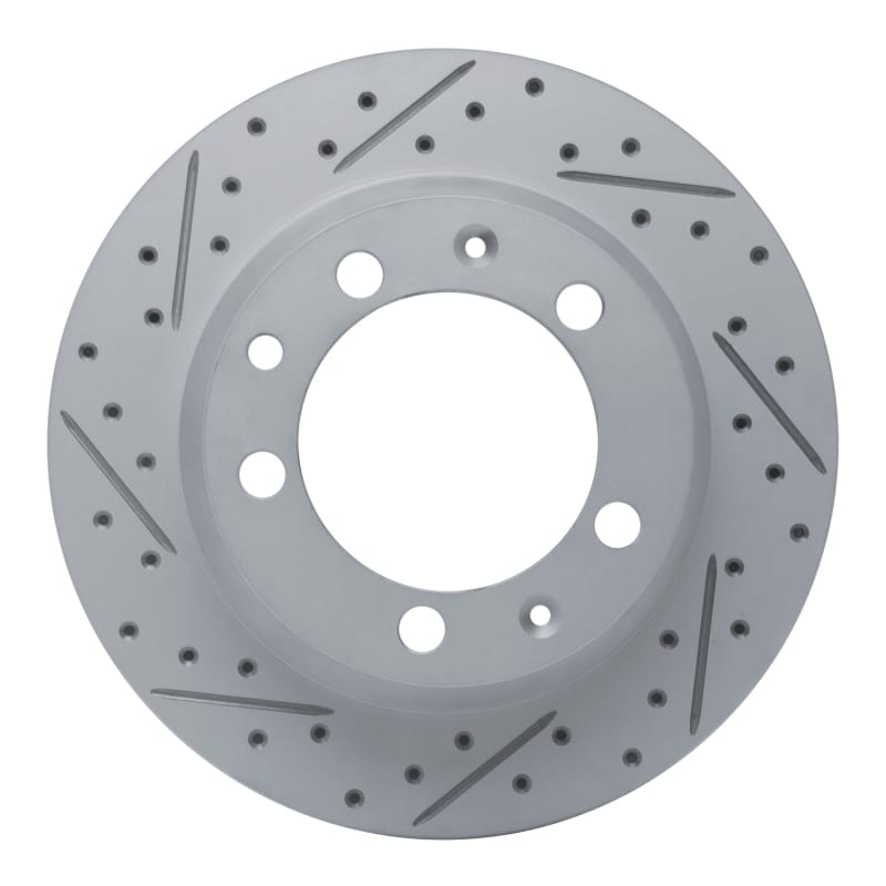 R1 Concepts — R1 77-88 Porsche 924 Rear Left Drilled & Slotted Geo-Carbon Rotor