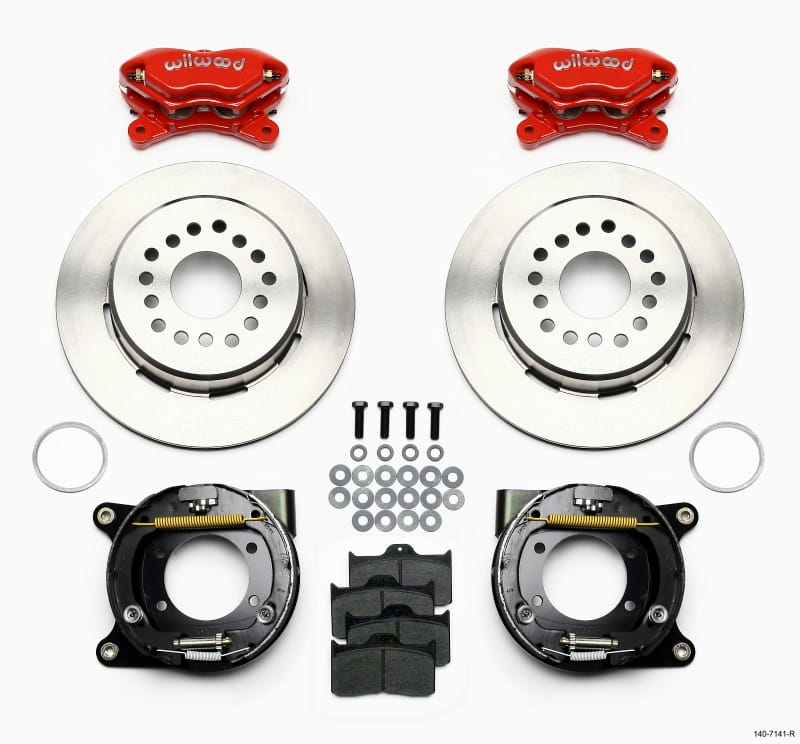Wilwood — Wilwood Forged Dynalite P/S Park Brake Kit Red Chevy 12 Bolt w/ C-Clips
BRAKE KIT