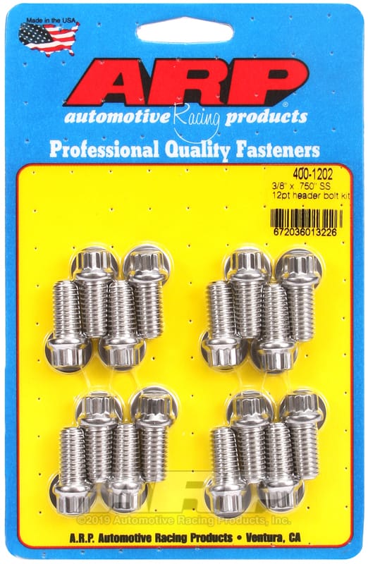 ARP — ARP 3/8 x .750 SS 12pt Header Bolt Kit