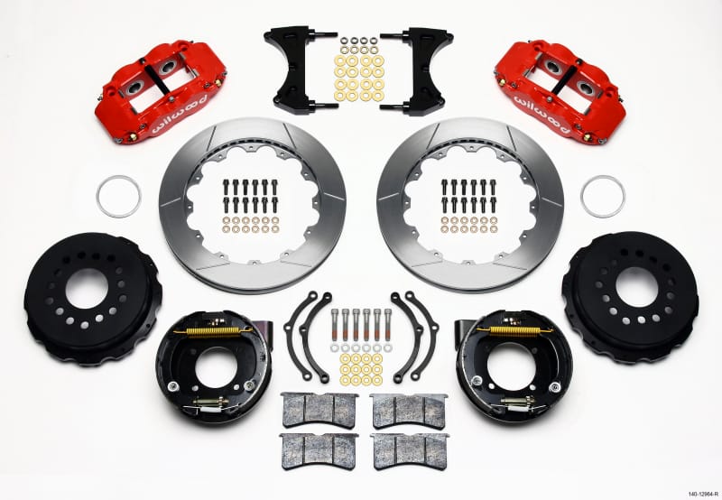 Wilwood — Wilwood Narrow Superlite 4R Rear P-Brk Kit 12.88in Red Chevy 12 Bolt w/ C-Clips
BRAKE KIT