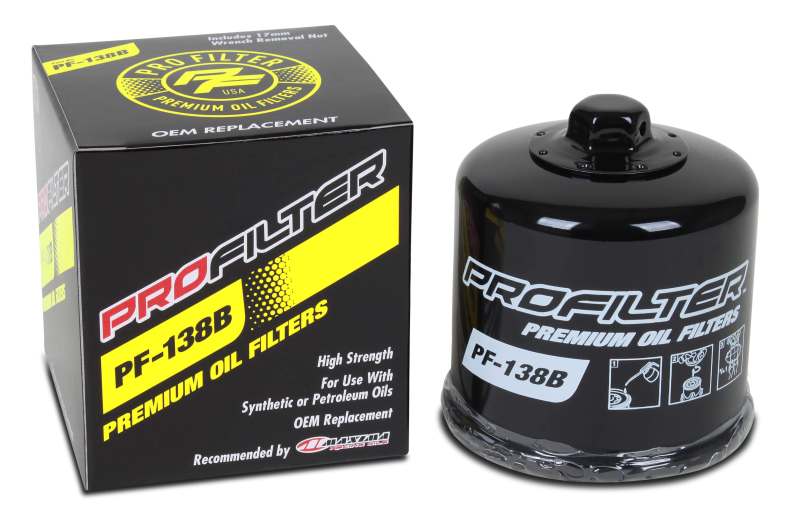 ProFilter — ProFilter Aprilia/Arctic Cat/Kawasaki/Suzuki Spin-On/Black/Various Performance Oil Filter - Single