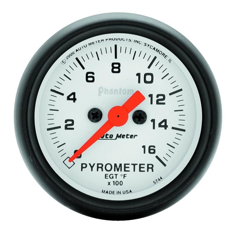 AutoMeter — Autometer Phantom 52mm 1600 Deg F Electronic EGT Gauge Kit
2" E.G.T. KIT, 0-160