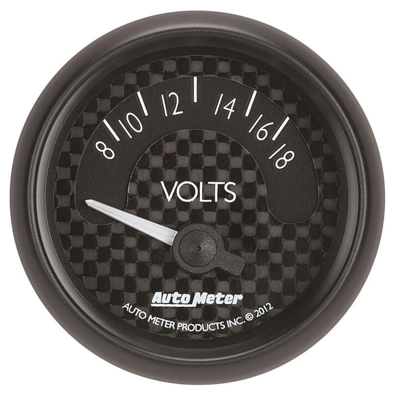 AutoMeter — Autometer GT Series 52mm Short Sweep Electronic 8-18 Volts Voltmeter
2-1/16" VOLTMETER, 8