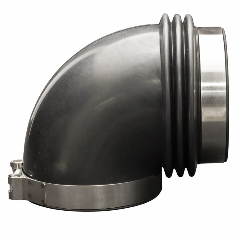 Spectre — Spectre Flex Coupler Elbow 4in. ID / ID 90 Degree - Black
