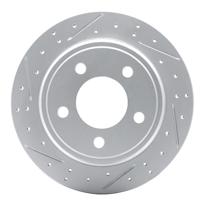 R1 Concepts — R1 93-04 Chrysler Concorde Rear Left Drilled & Slotted Geo-Carbon Rotor