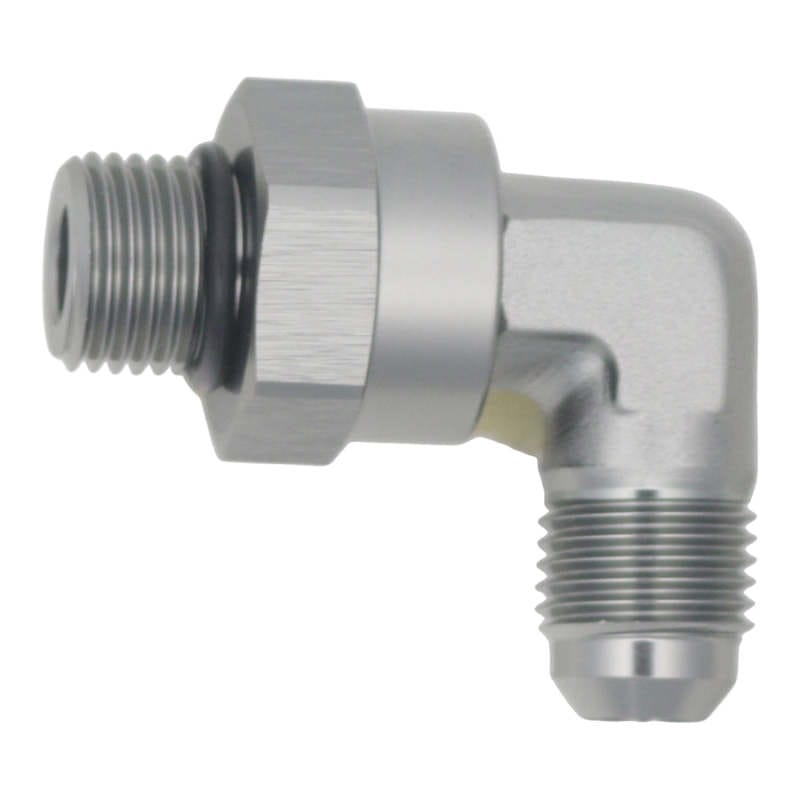 DeatschWerks — DeatschWerks 6AN ORB Male Swivel to 90-Degree 6AN Male Flare - Anodized DW Titanium
Lines & Fittings