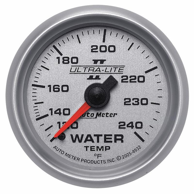 AutoMeter — GAUGE, WATER TEMP, 2 1/16", 120-240?F, MECHANICAL, ULTRA-LITE II