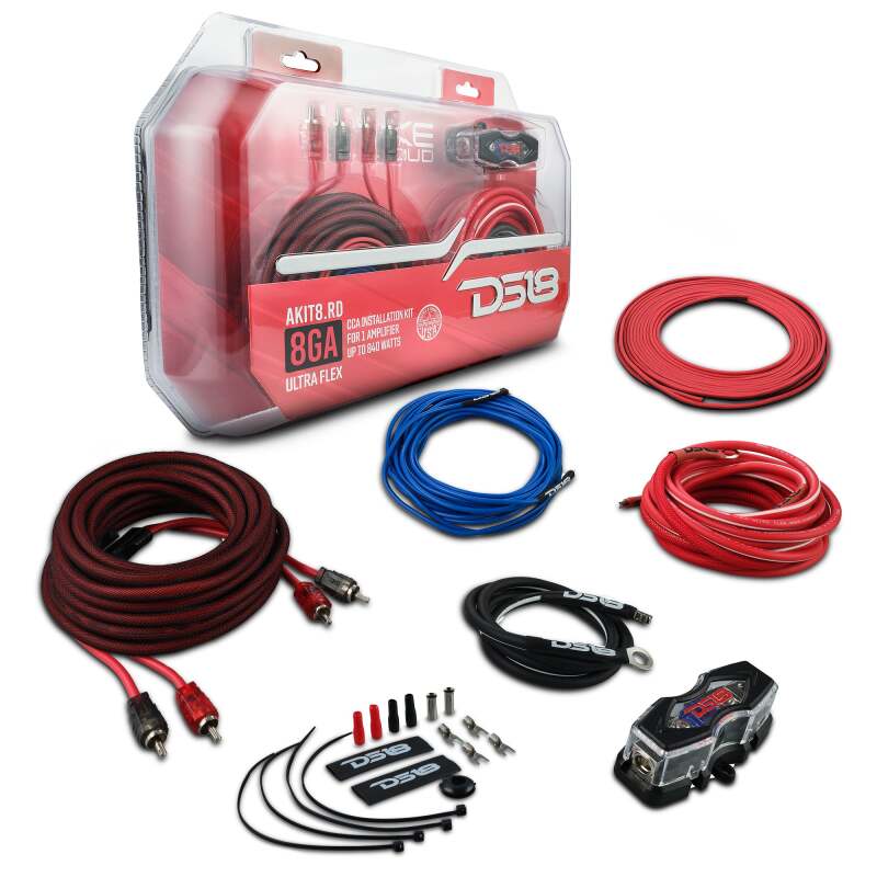 DS18 — DS18 8-GA Amplifier Install Kit Advance- Red