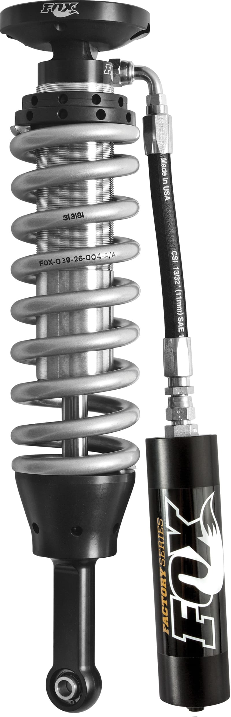FOX — Fox 05+ Tacoma w/UCA 2.5 Factory Series 4.94in. Remote Res. Coilover Set / Mid-Travel - Black/Zinc
2.5 Coil-Over Shocks