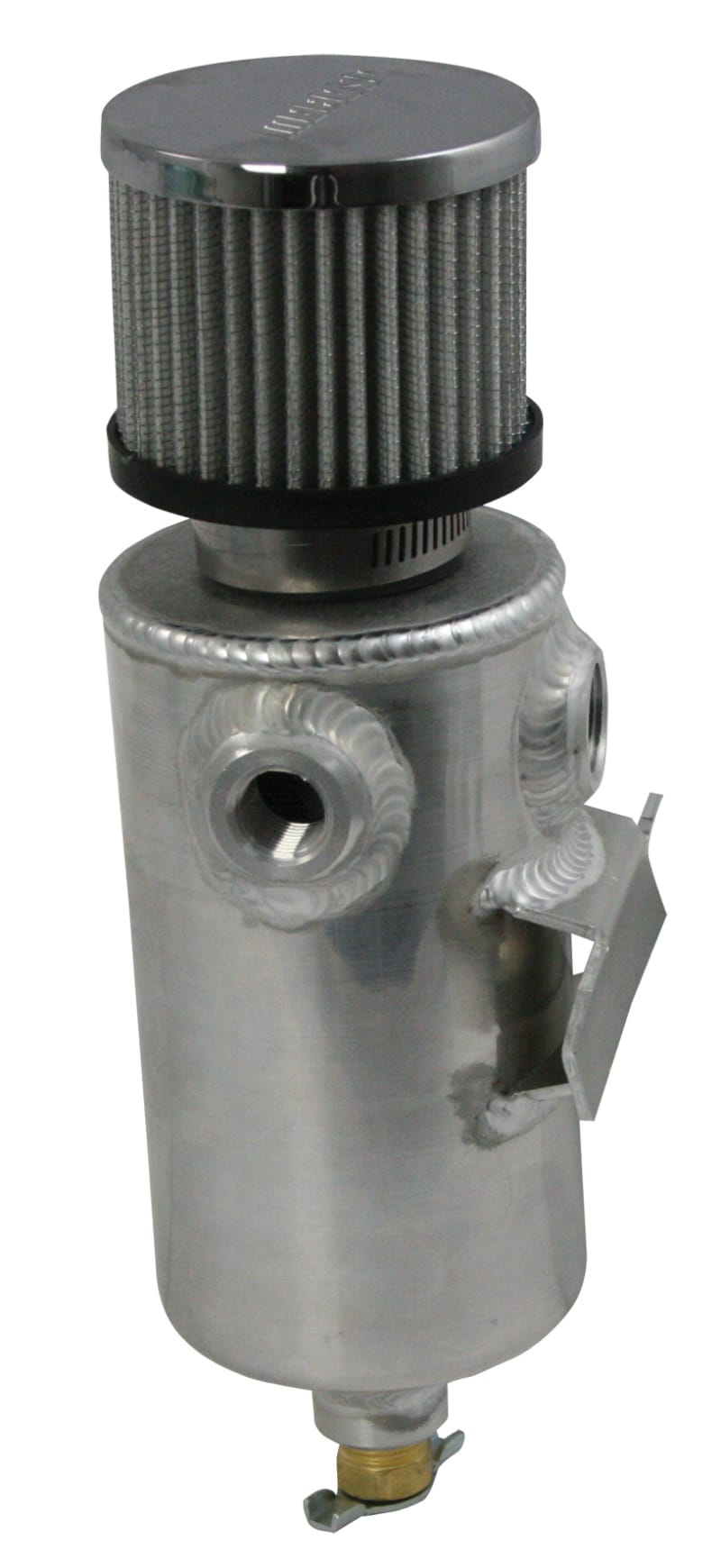 Moroso — Moroso Breather Tank/Catch Can - 3/8in NPT Female & 1/2in NPT Female Fitting - Roll Bar Mount - Alum