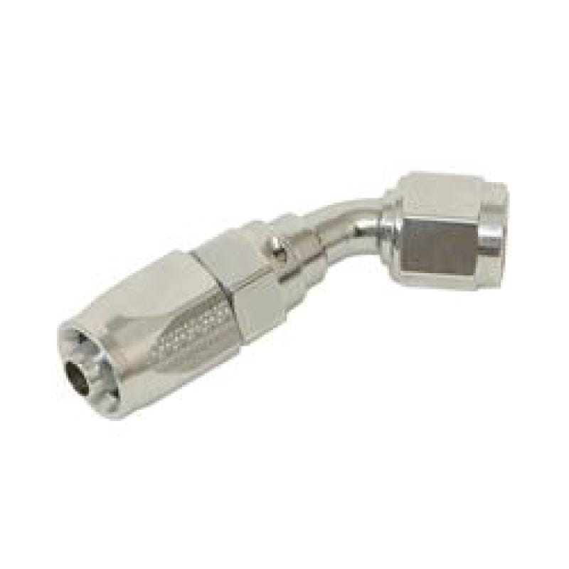 Fragola — Fragola -6AN x 45 Degree Pro-Flow Hose End Chrome