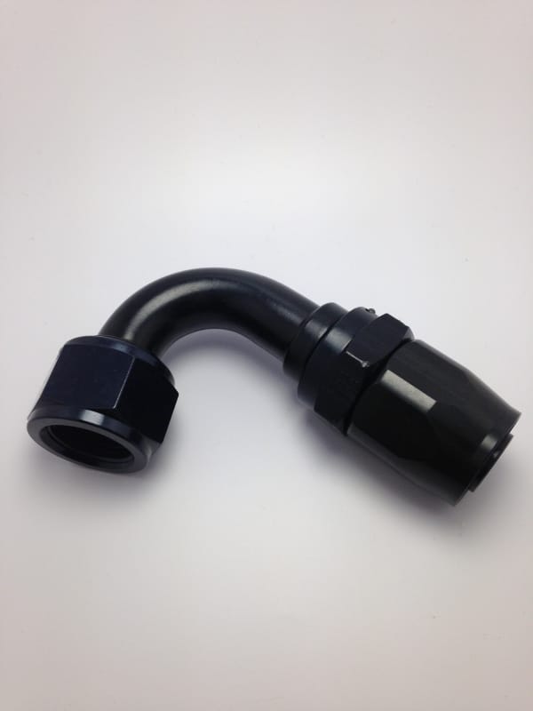 Fragola — Fragola -10AN Nut x -12AN Hose Reducing Hose End 120 Degree - Black